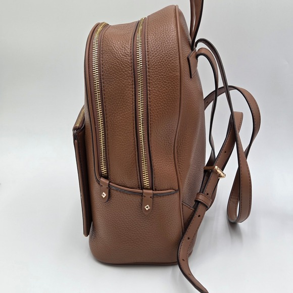Michael Kors Adina Backpack Pebbled Leather Brown Medium Gold Hardwear Bag main image 10